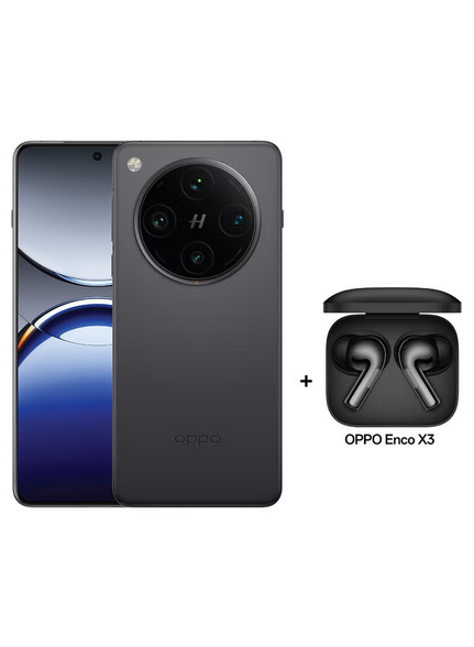 Find X8 Pro AI Phone 5G Dual SIM Space Black 16GB RAM 512GB + Oppo Enco X3I - Middle East Version