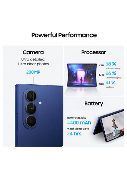 Galaxy Z Fold 7 Dual SIM Jet Black 16GB 1TB 5G - Middle East Version