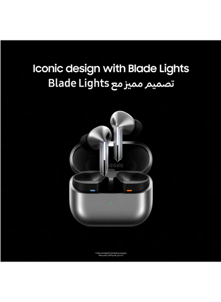 Galaxy Buds 3 Pro Silver with Galaxy Ai | Adaptive ANC | Real-Time Interpreter | 24-Bit Hi-Fi Audio |