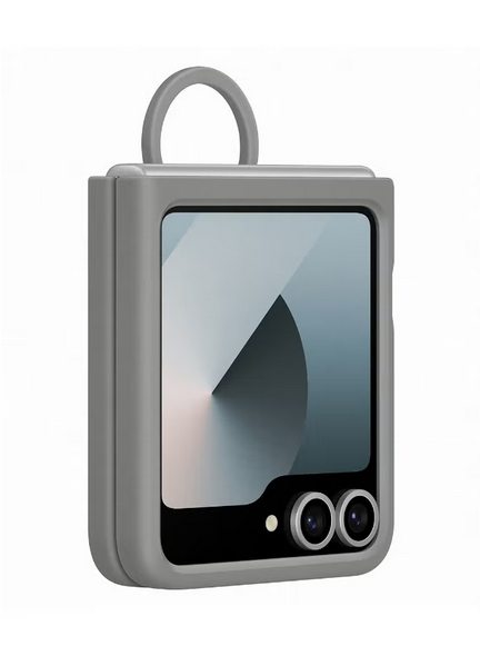 Samsung Galaxy Z Flip6 Silicone Case With Ring Gray