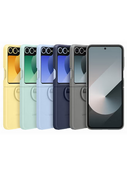 Samsung Galaxy Z Flip6 Silicone Case With Ring Gray