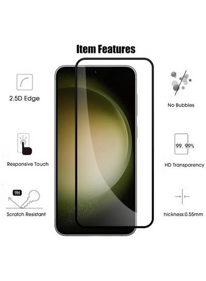 Screen Protector for Samsung Galaxy S25 Tempered Glass Screen Protector Full Glue Edge