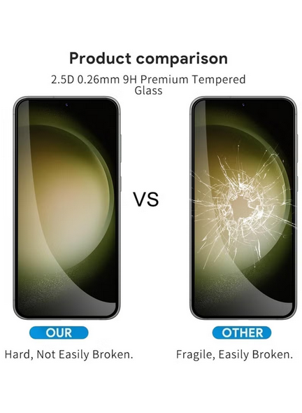 Screen Protector for Samsung Galaxy S25 Tempered Glass Screen Protector Full Glue Edge