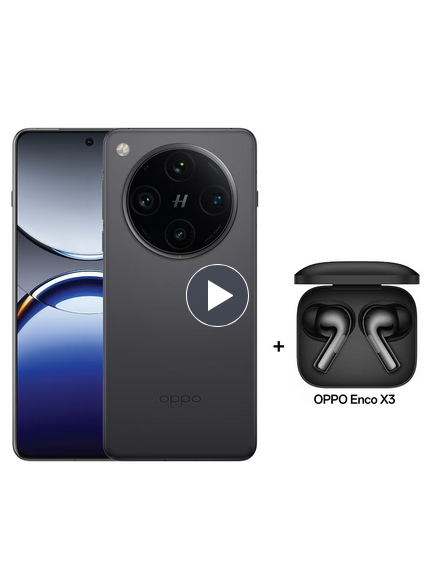 Find X8 Pro AI Phone 5G Dual SIM Space Black 16GB RAM 512GB + Oppo Enco X3I - Middle East Version