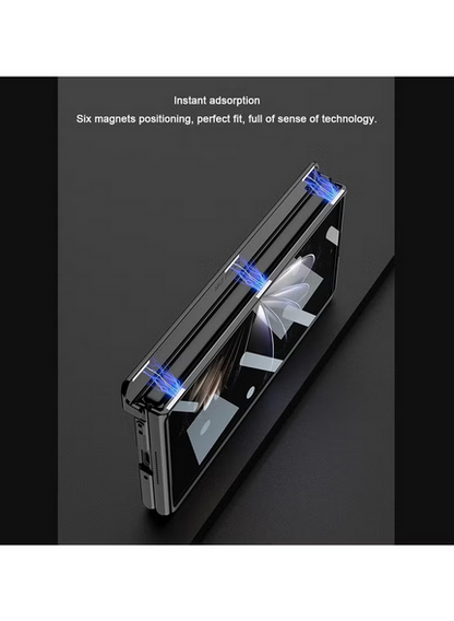 Generic Mi Mix Fold 2, Magnetic Hinge Protection Transparent Plating Hard PC Plating Case