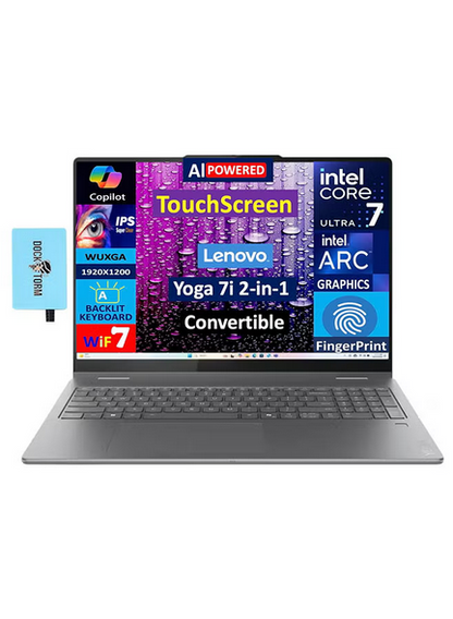 Yoga 7i 2-in-1 Laptop 16 Inch Touchscreen IPS WUXGA(1920x1200) Display,Intel Ultra 7-256V