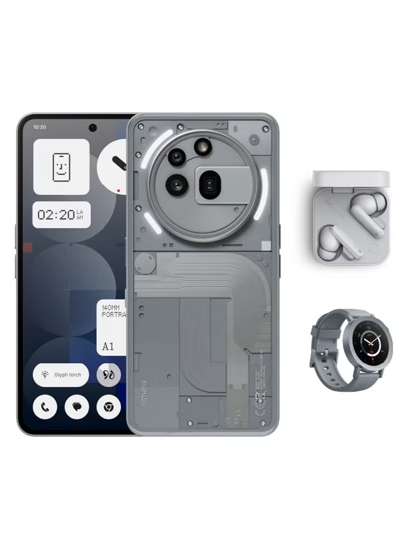 Nothing Phone 3a Pro 5G Dual SIM Black 12GB RAM 256GB With CMF Buds And CMF Watch Pro 2 - Middle East Version