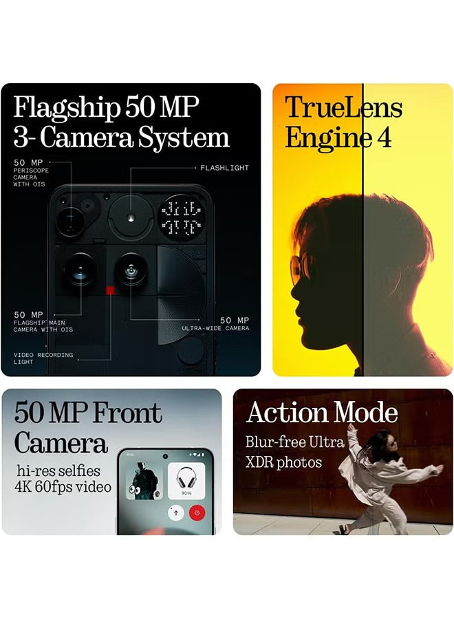 Nothing Phone 3 Dual SIM 5G Black 16GB RAM 512GB With Free Gifts - Middle East Version